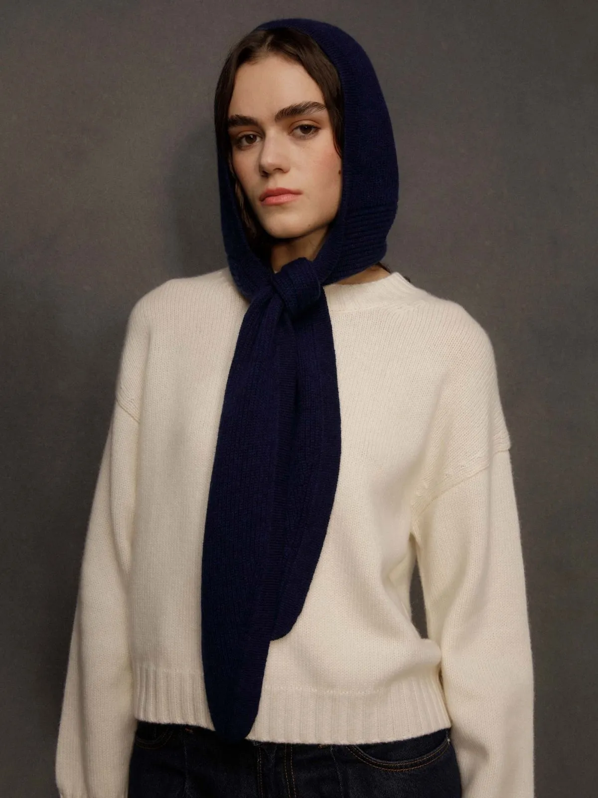 Knitted Bonnet & Neck Tie - Cosmos sold by iris product image thumbnail 4
