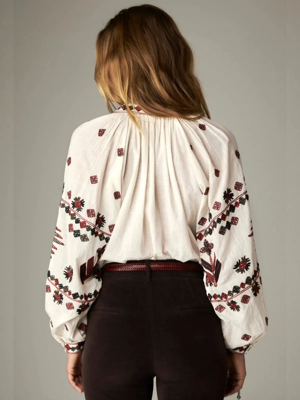Robin Embroidered Blouse - Cream sold by iris product image thumbnail 4