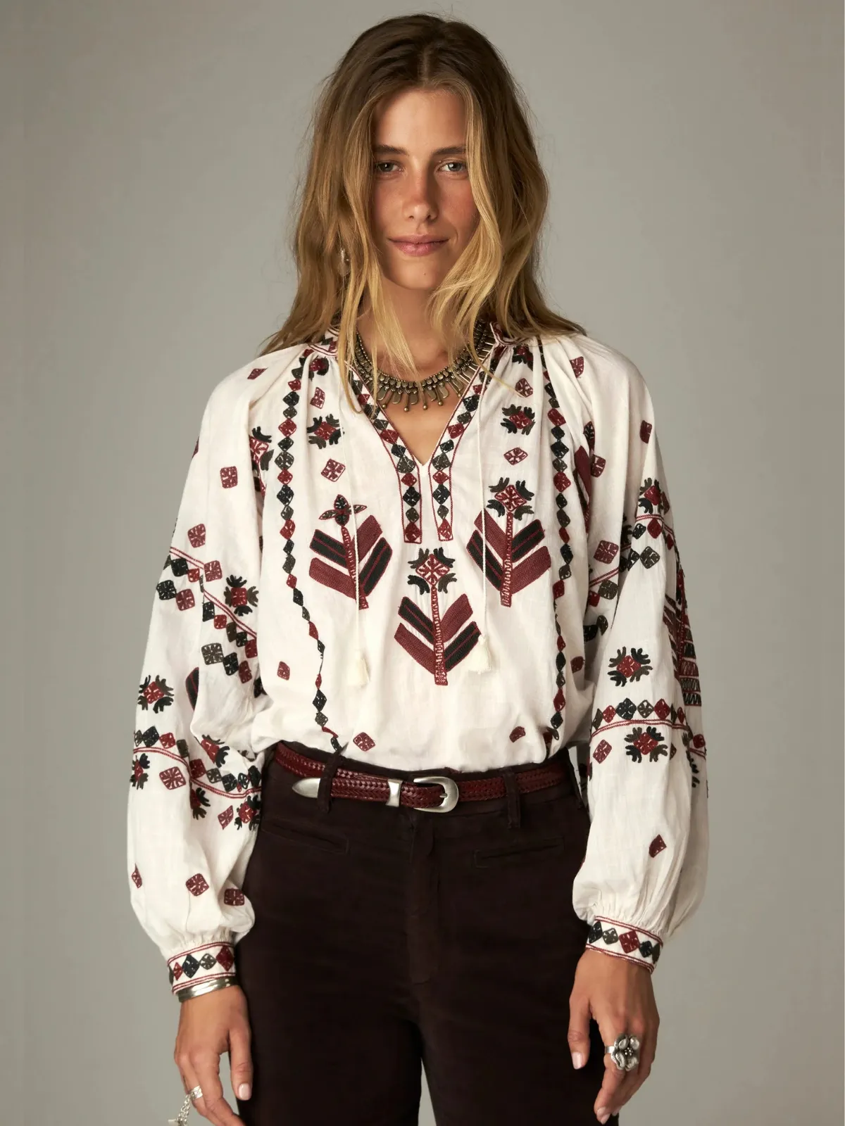 Robin Embroidered Blouse - Cream sold by iris