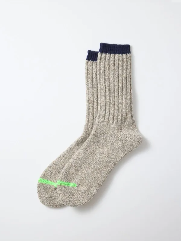 Ragg Socks - Navy/Neon Green made by ROTOTO