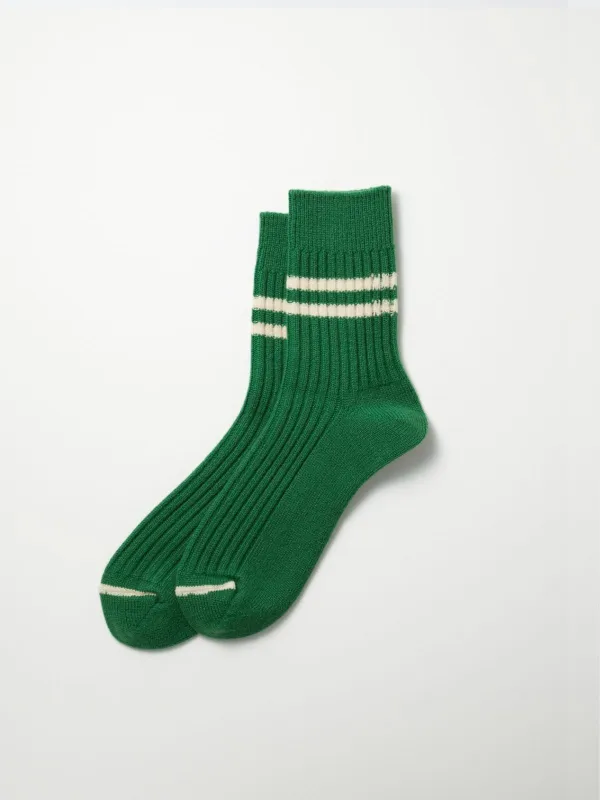 Stripe Socks - Green/Cream made by ROTOTO