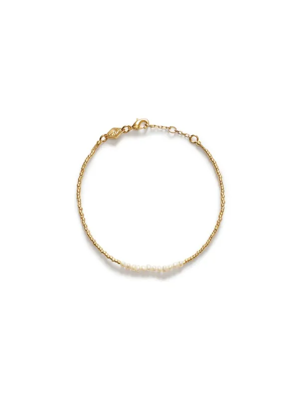 Slim Pearly Bracelet - Gold made by Anni Lu