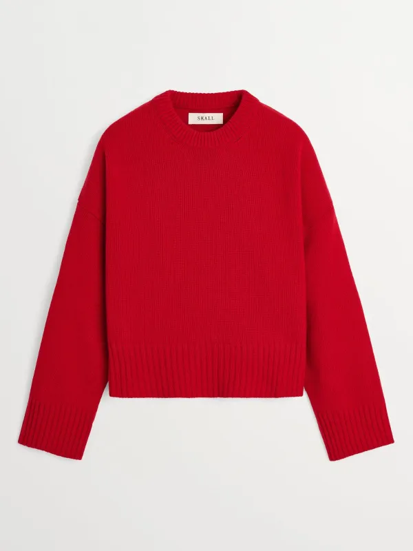 Campa Merino Jumper - Red made by Skall Studio
