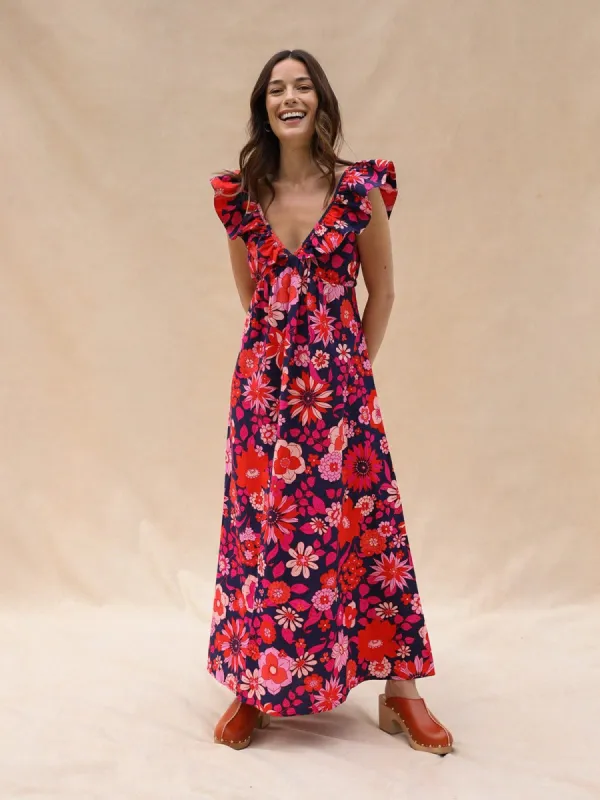 Yara Floral Print Maxi Dress sold by iris