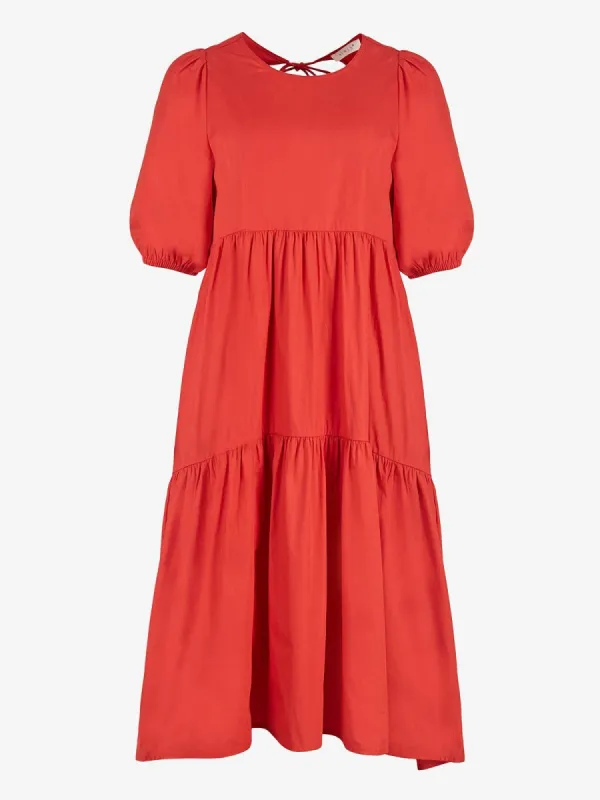 Rosie Red Cotton-Poplin Midi Dress sold by iris