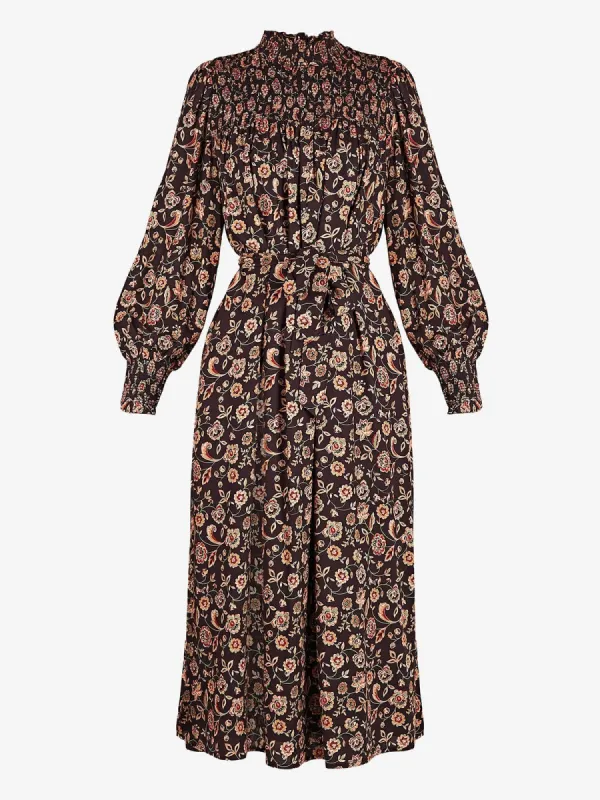 Louisa Floral Midi Dress sold by iris