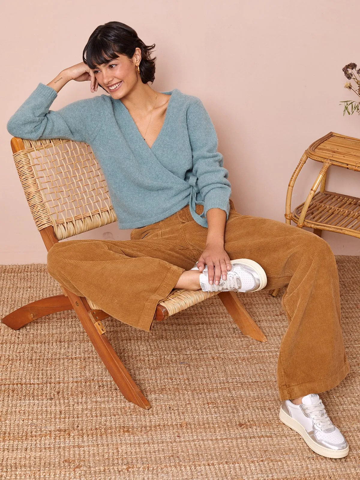Celine Alpaca Wrap Cardigan - Fern sold by iris product image thumbnail 4