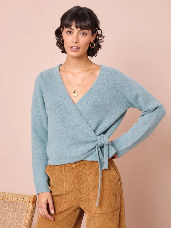Celine Alpaca Wrap Cardigan - Fern made by iris