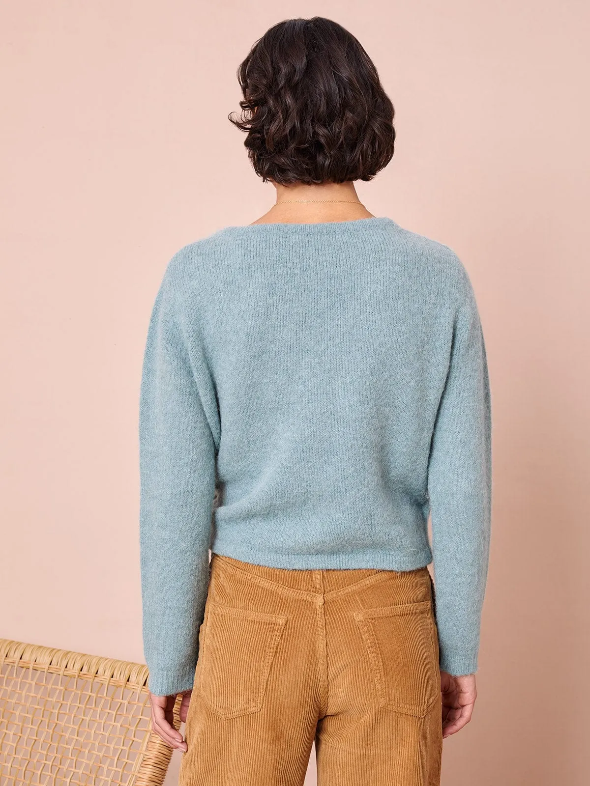 Celine Alpaca Wrap Cardigan - Fern sold by iris product image thumbnail 2