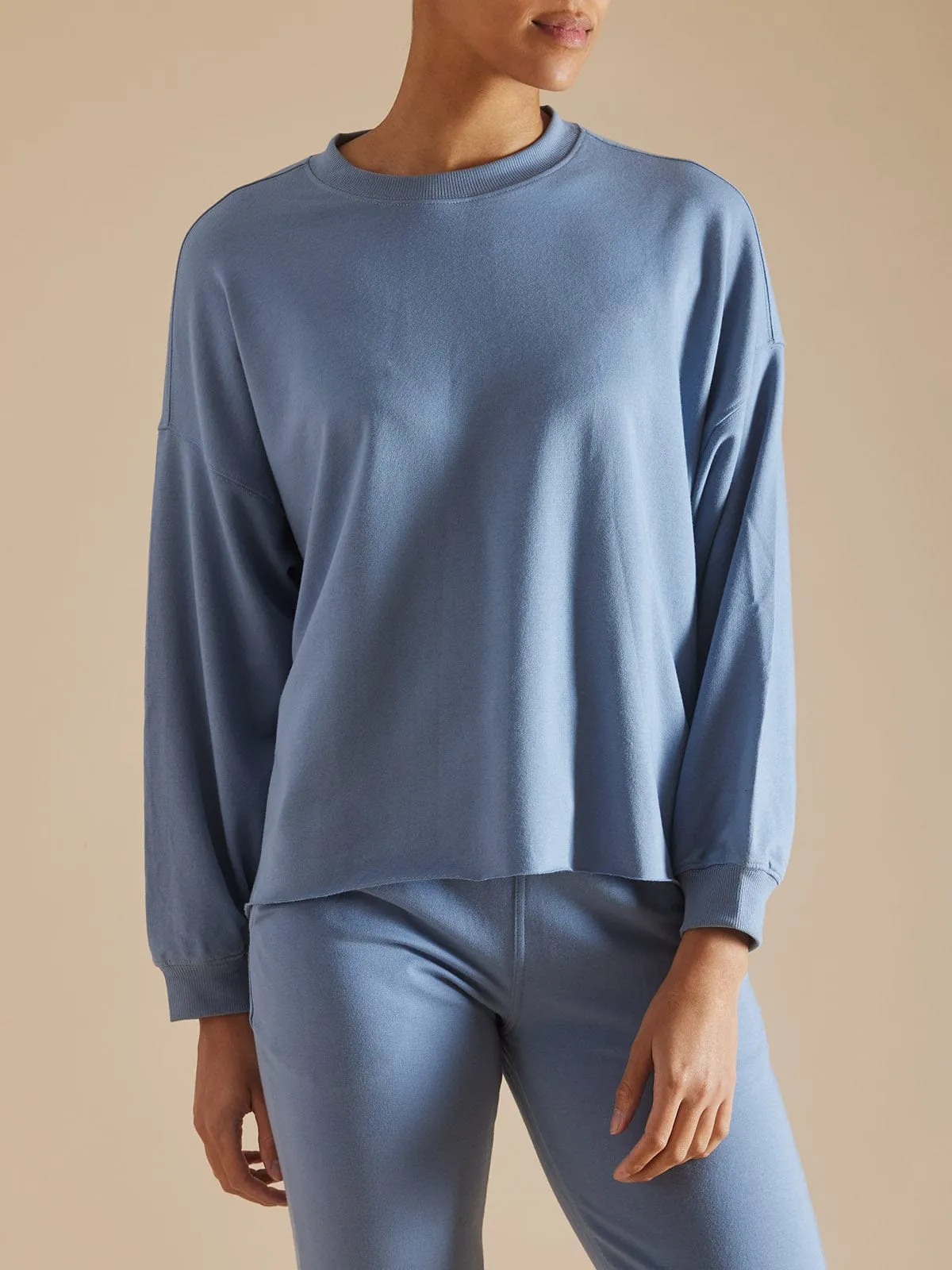 Mya Oversized Crew Neck Top - Light Blue sold by iris product image thumbnail 3