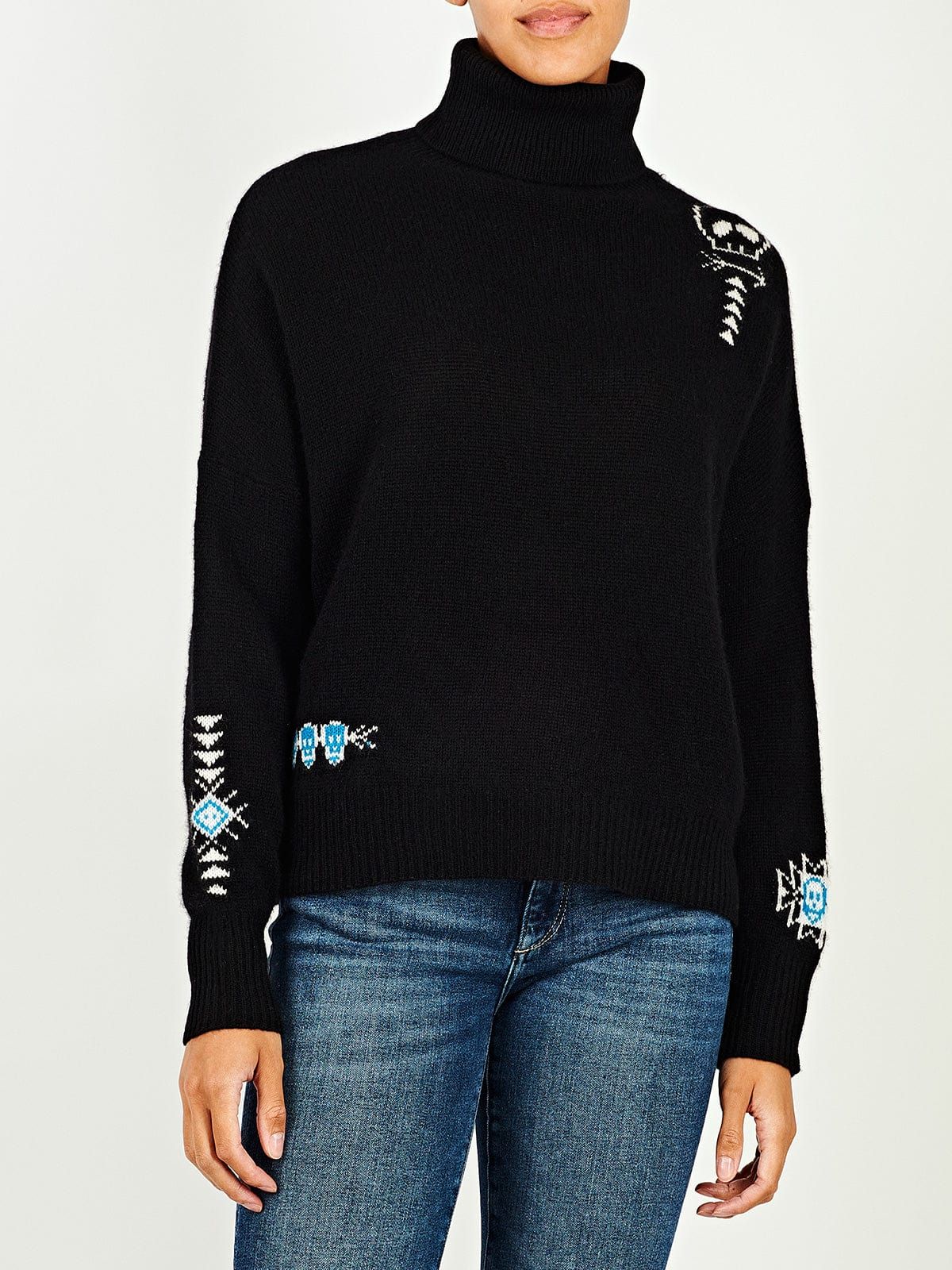 Florence Skull Roll-Neck Cashmere Jumper sold by iris product image thumbnail 2