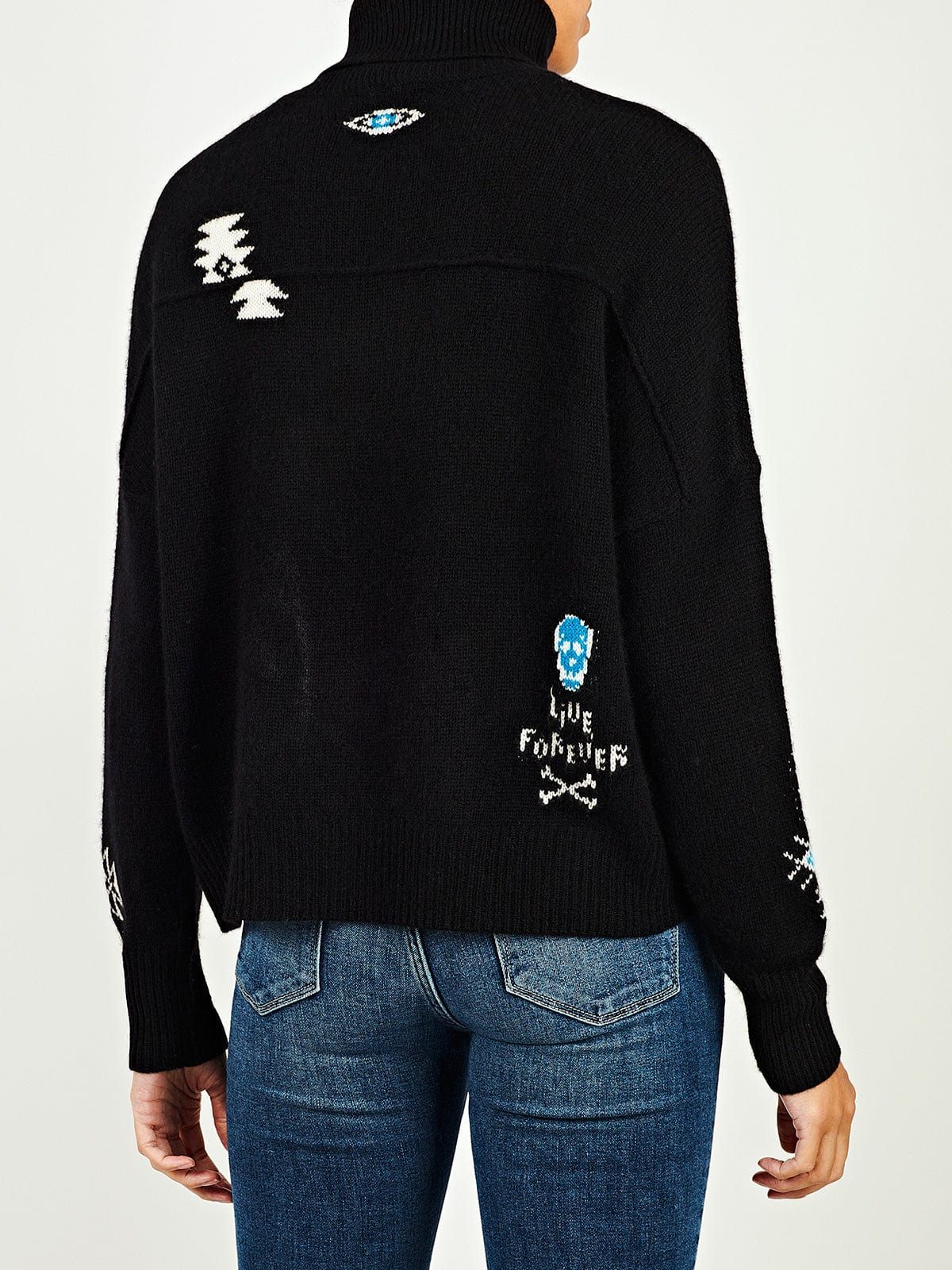 Florence Skull Roll-Neck Cashmere Jumper sold by iris product image thumbnail 3