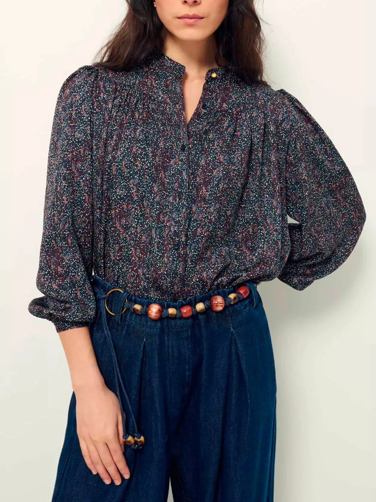 Leonce Blouse – Navy sold by iris product image thumbnail 2