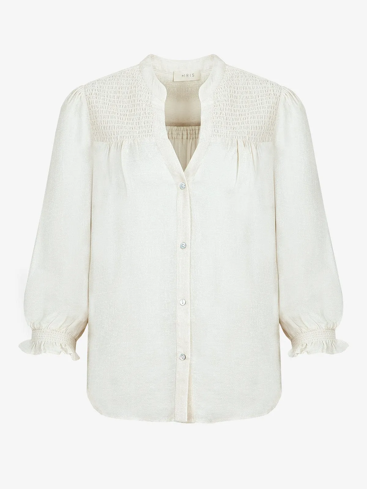 Rhys Silk Blend Blouse - Ecru sold by iris product image thumbnail 4