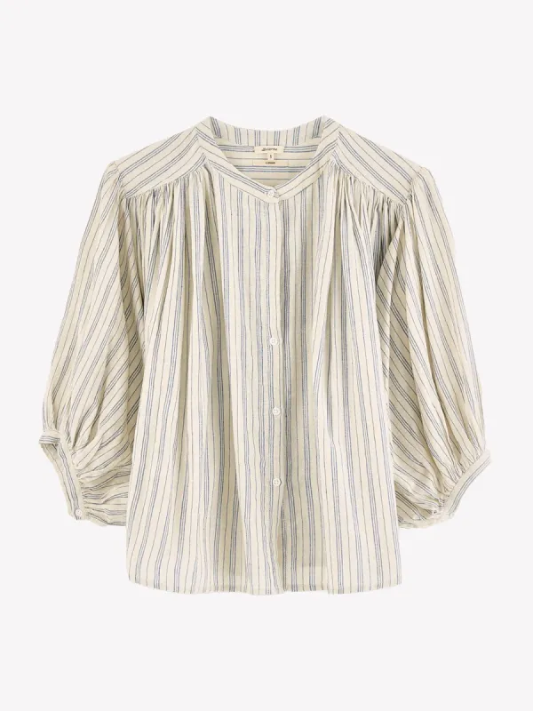 Ink Oversize Blouse - Stripe made by iris