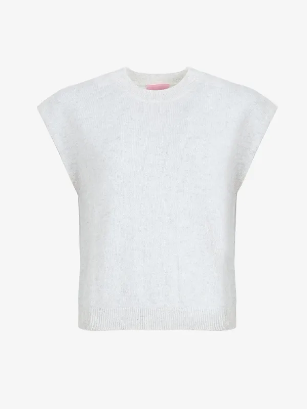 Lucca Crew Neck Tank- Light Grey sold by iris
