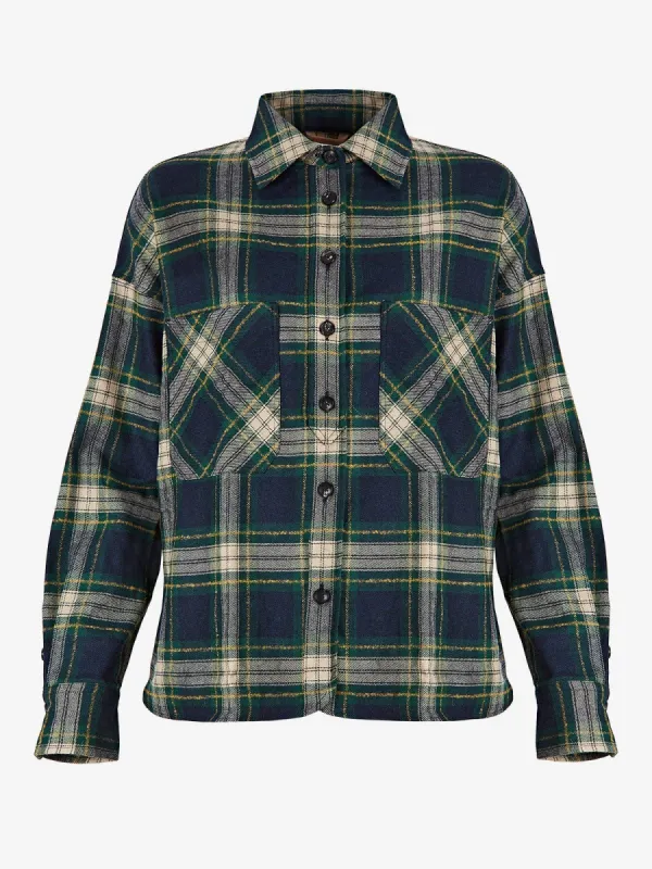 Charlize Check Shirt- Navy made by iris