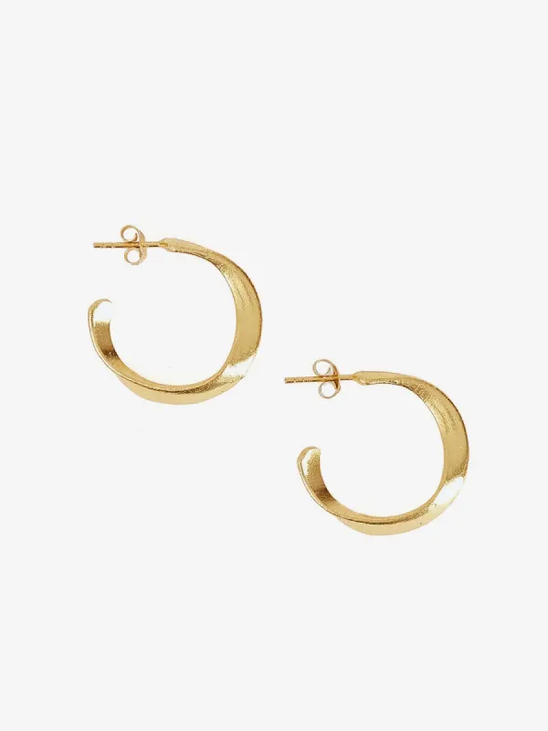 Mini Hailey Twisted Hoop Earring Gold sold by iris