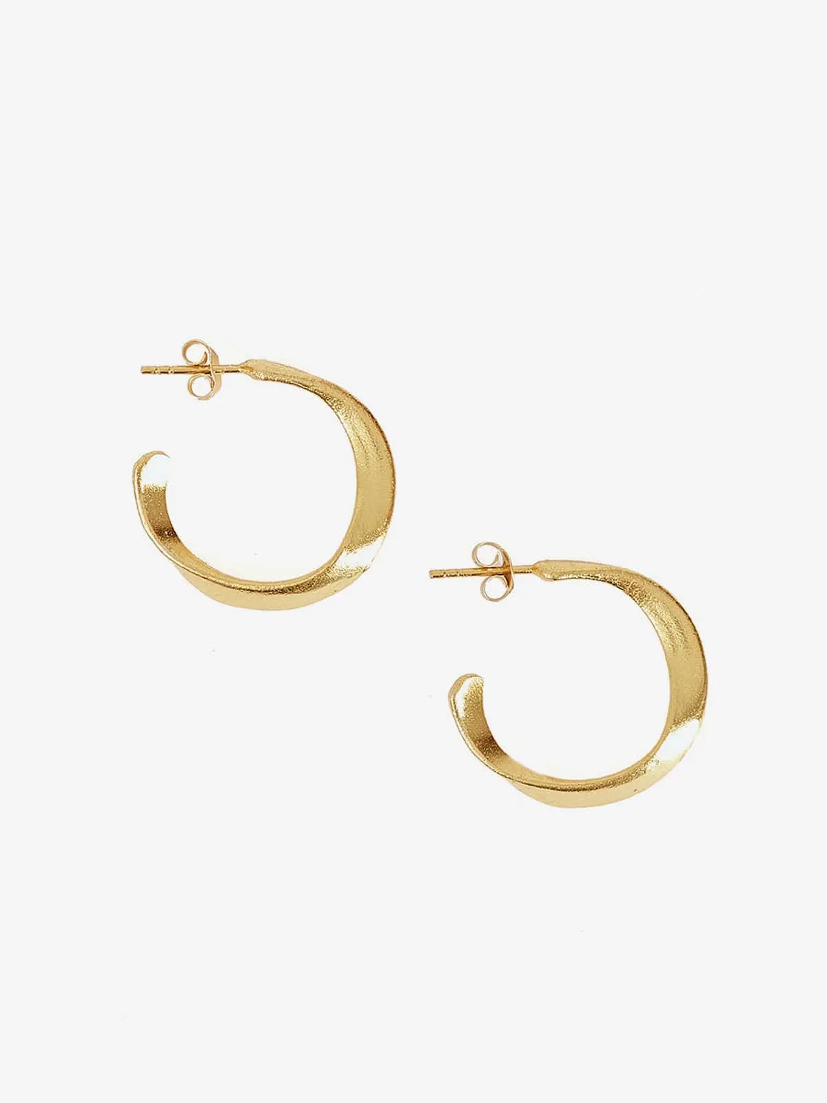 Mini Hailey Twisted Hoop Earring Gold sold by iris