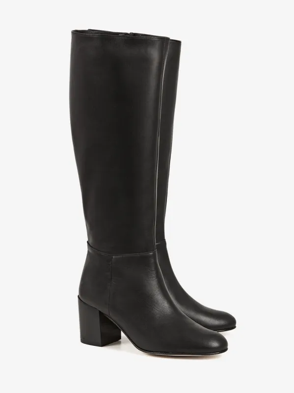 Joey Black Leather Knee High Boot sold by iris