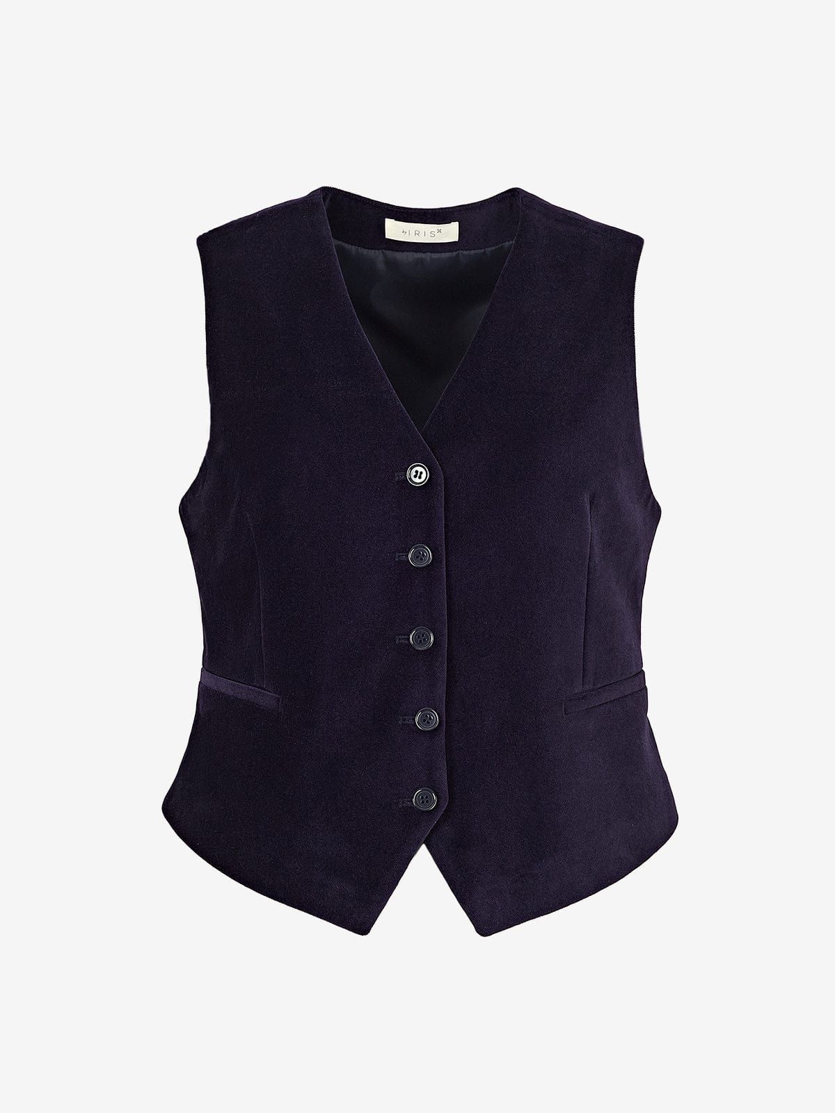Raine Navy Velvet Waistcoat sold by iris product image thumbnail 3