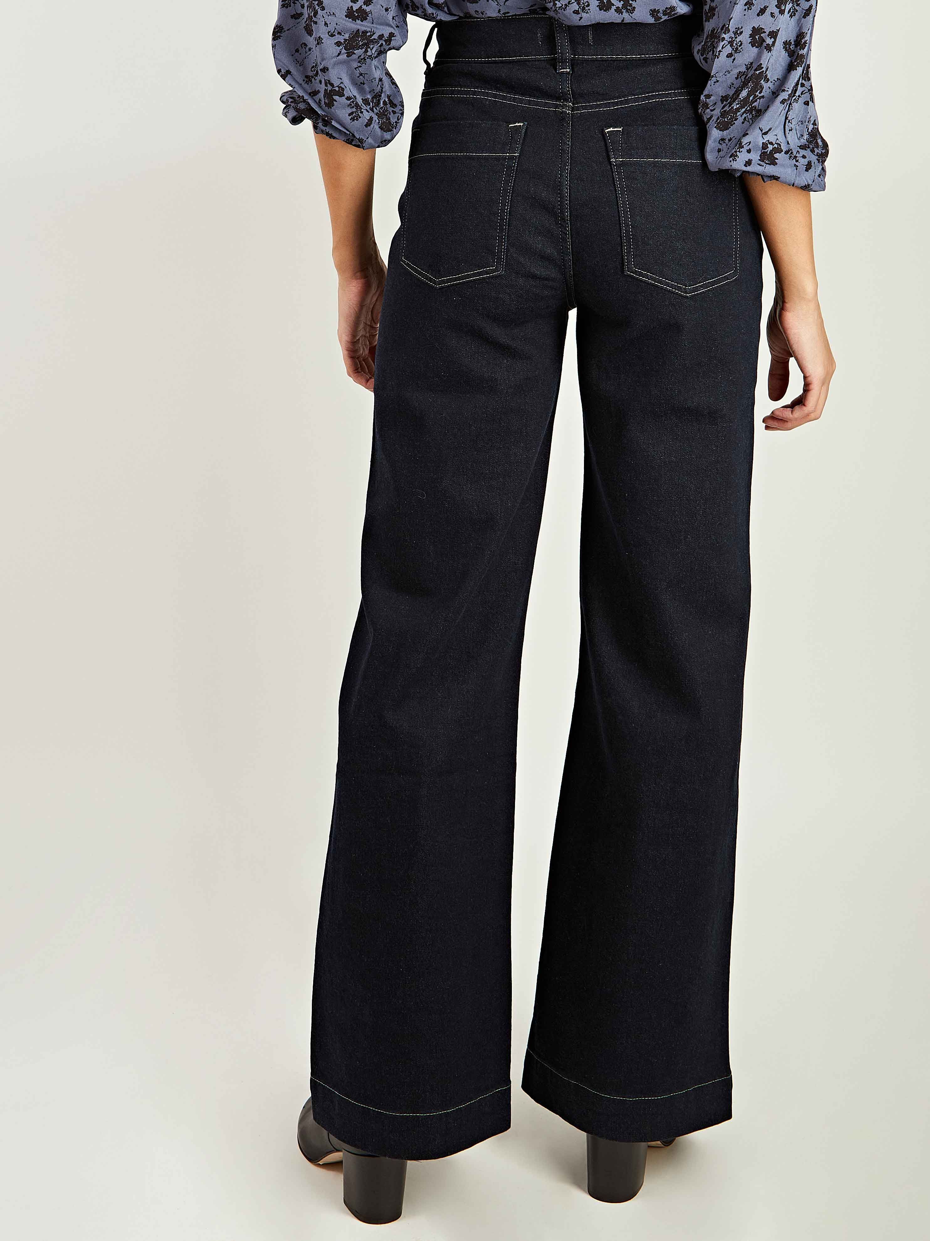 Hepburn Wide Leg Navy Jeans sold by iris product image thumbnail 3