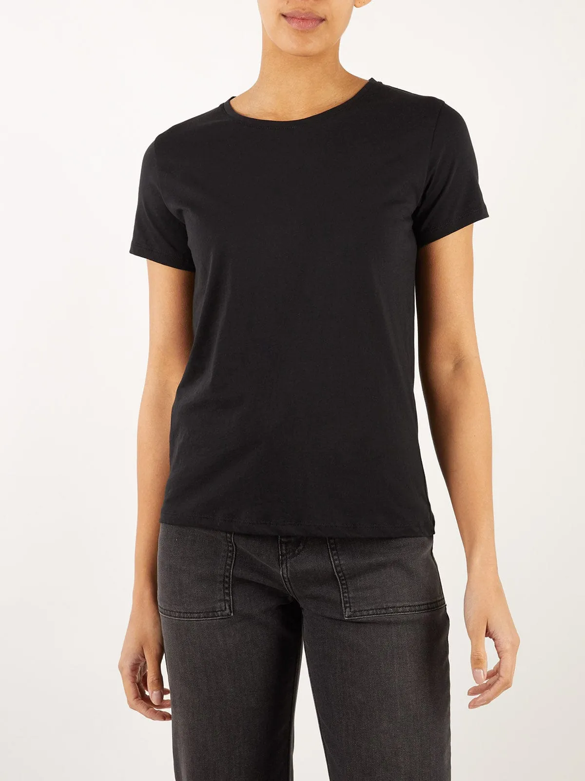 Eve Pima Cotton Crew Neck Black sold by iris product image thumbnail 2