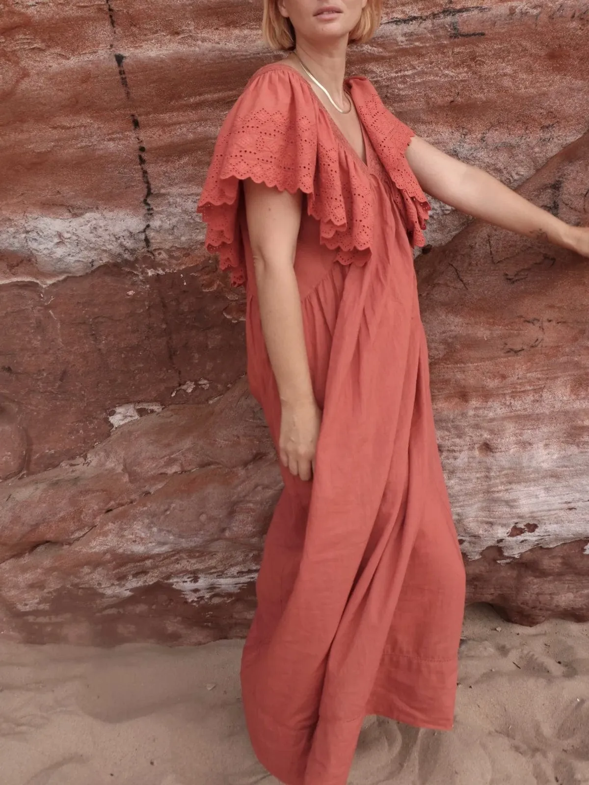 Camelia Dress - Terracotta sold by iris product image thumbnail 3