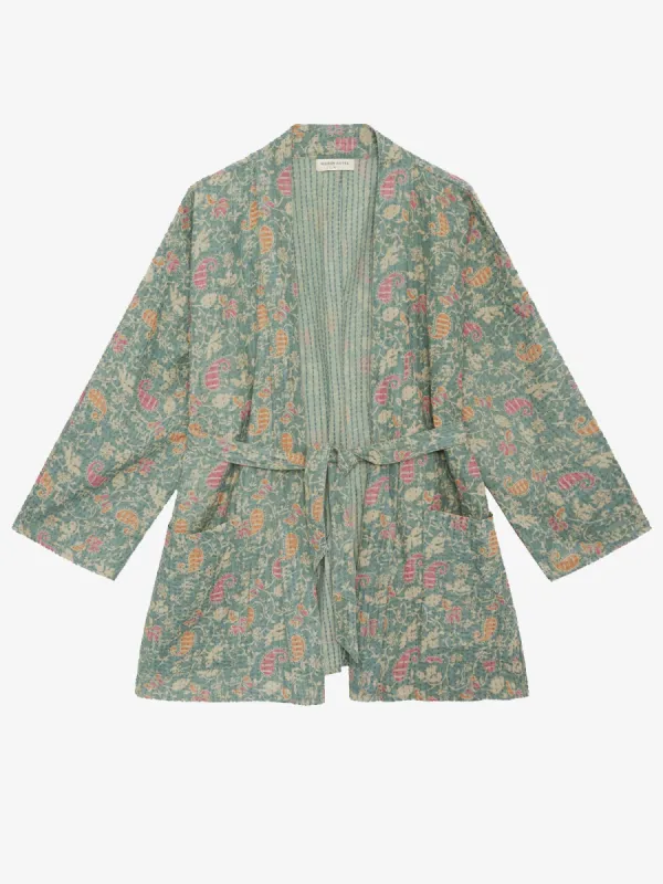 Niki Print Kimono - Green made by iris