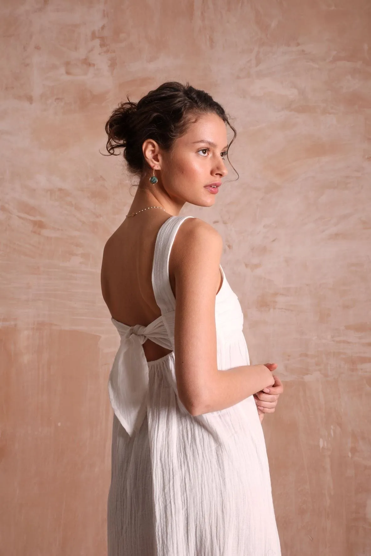 Ivy White Cheescloth Maxi Dress sold by iris product image thumbnail 2