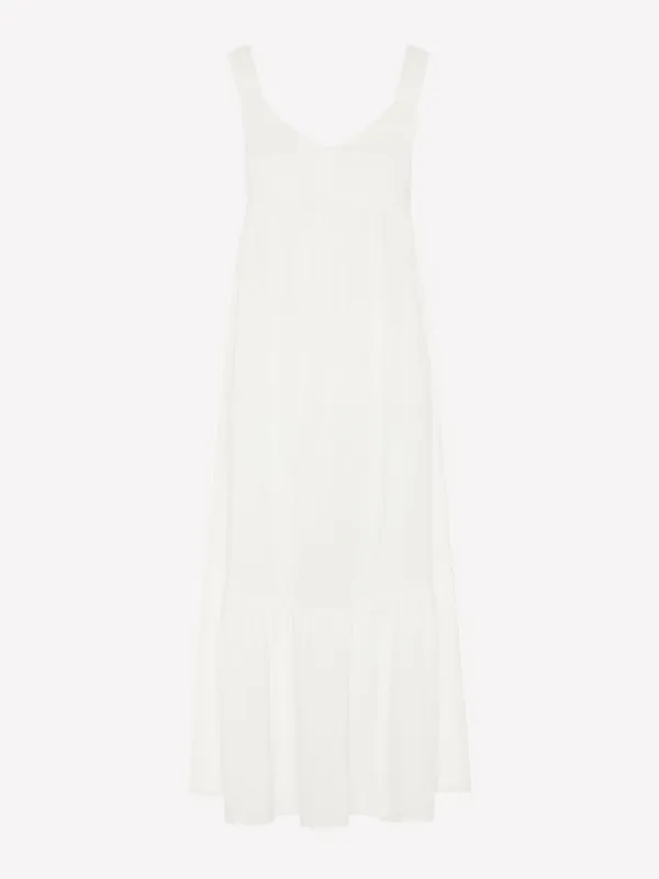 Ivy White Cheescloth Maxi Dress sold by iris