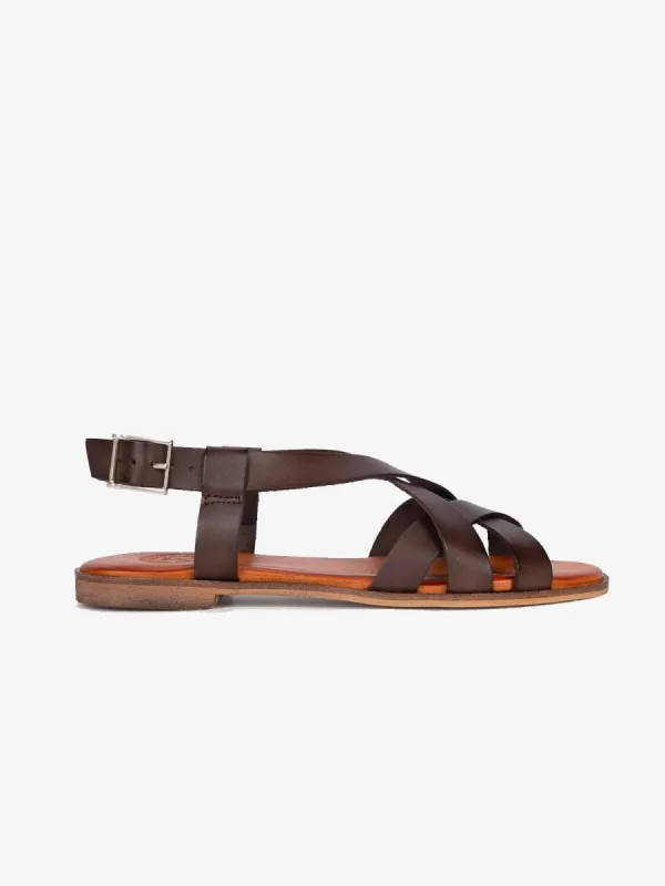 Buttercup Leather Sandal - Brown made by iris