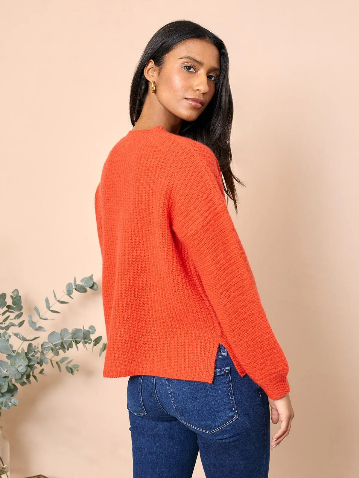 Blake Cashmere Crew Jumper – Watermelon Red sold by iris product image thumbnail 3