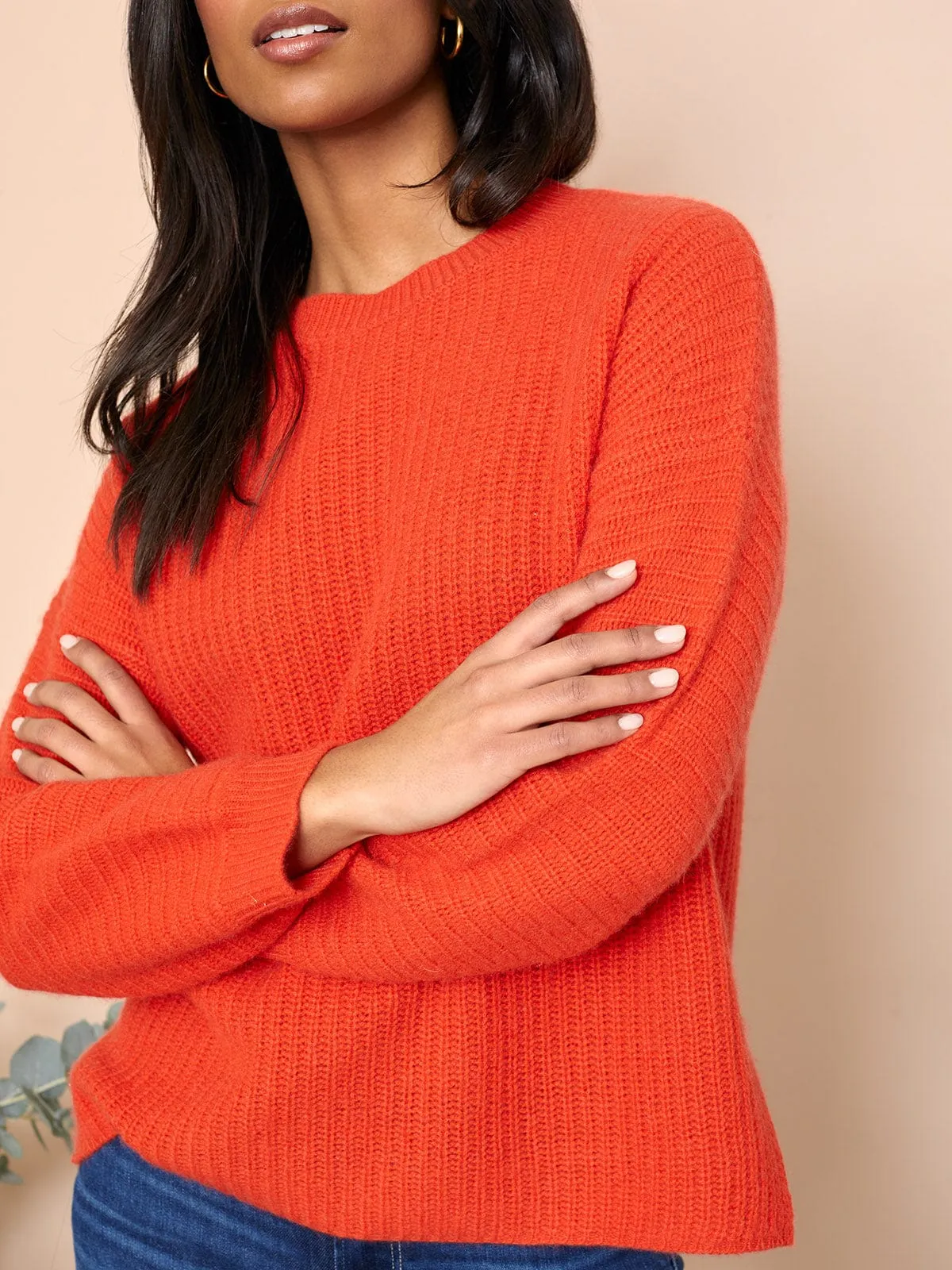 Blake Cashmere Crew Jumper – Watermelon Red sold by iris product image thumbnail 2