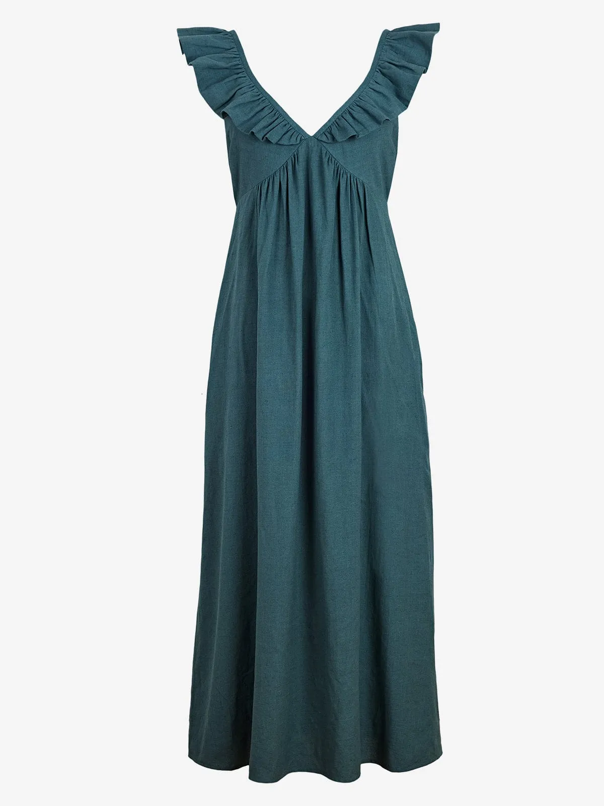 Yara Linen Dress - Sea Blue sold by iris product image thumbnail 5