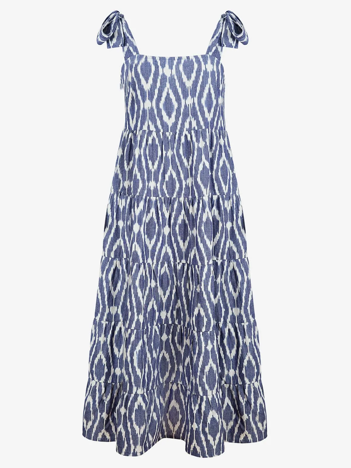 Gracie Ikat Dress - Blue and White sold by iris product image thumbnail 4