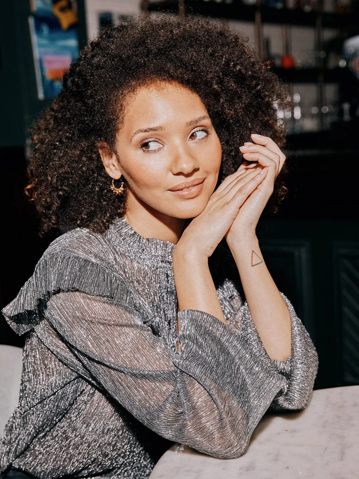 Imae Frill Lurex Blouse sold by iris product image thumbnail 2