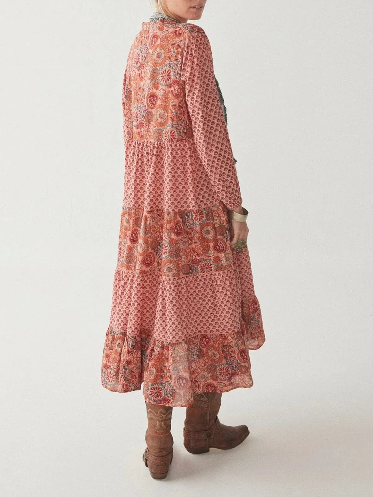 Lala Printed Dress - Rust sold by iris product image thumbnail 2