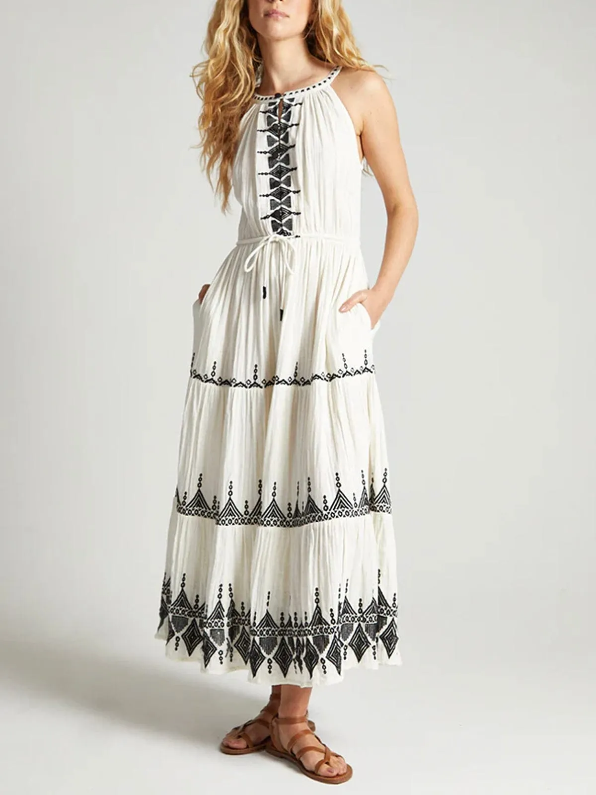 Mia Embroidered Dress - Cream sold by iris product image thumbnail 2