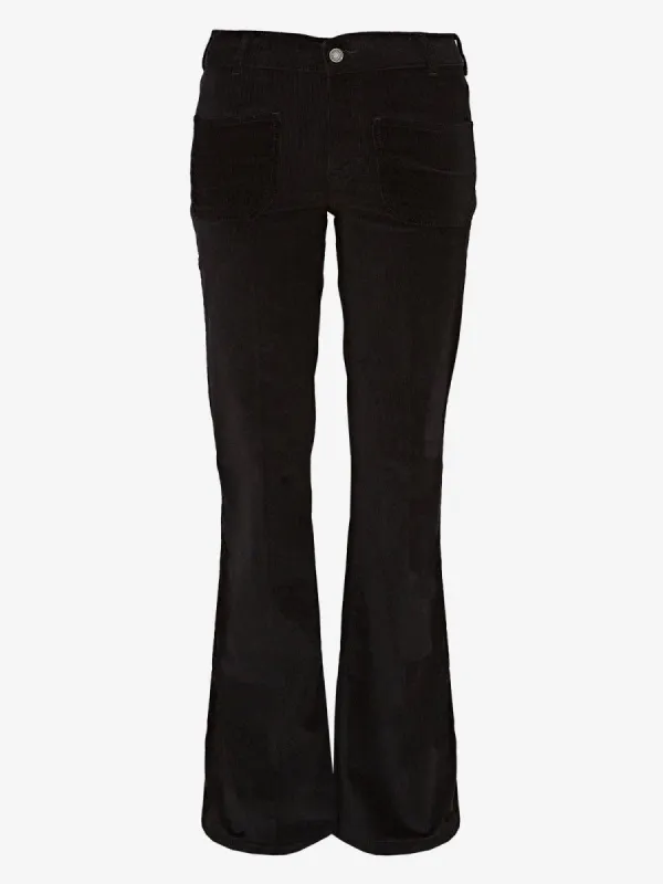 Dompay Cord Pants Black made by iris