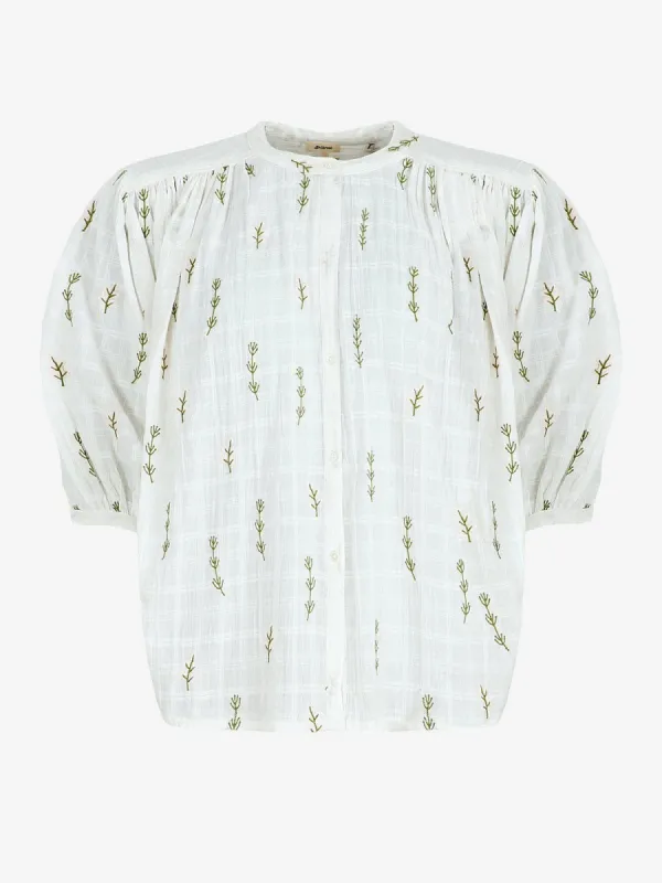 Ink Green Flower Blouse sold by iris