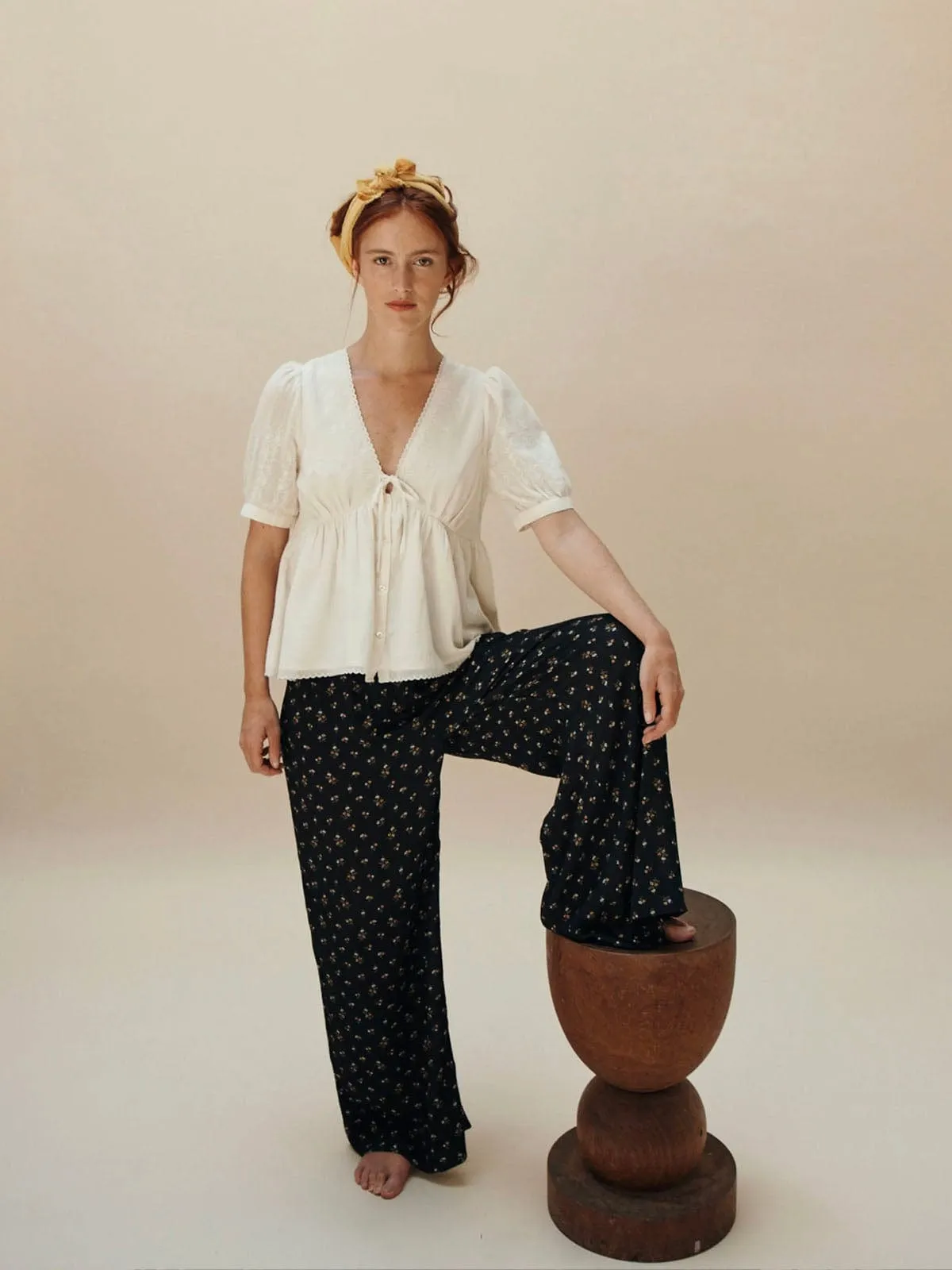 Zorica Embroidered Blouse- Cream sold by iris product image thumbnail 3