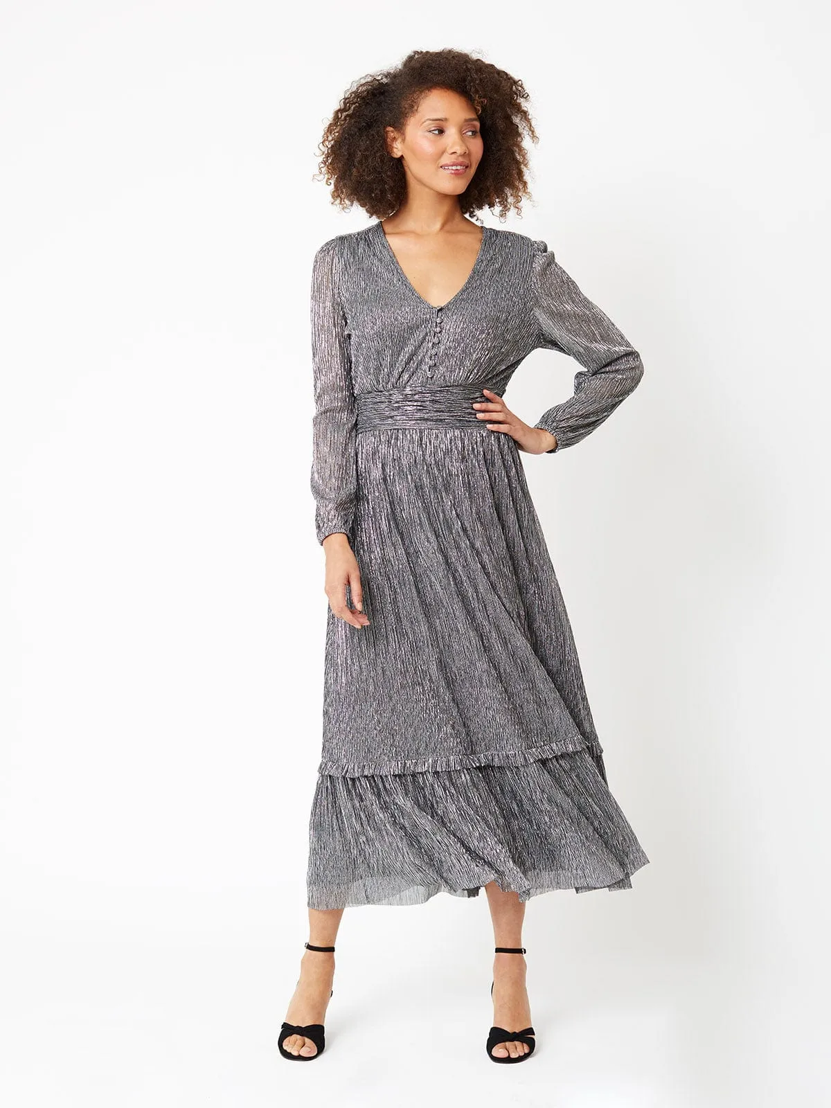 Matilda Lurex Dress- Silver sold by iris product image thumbnail 3