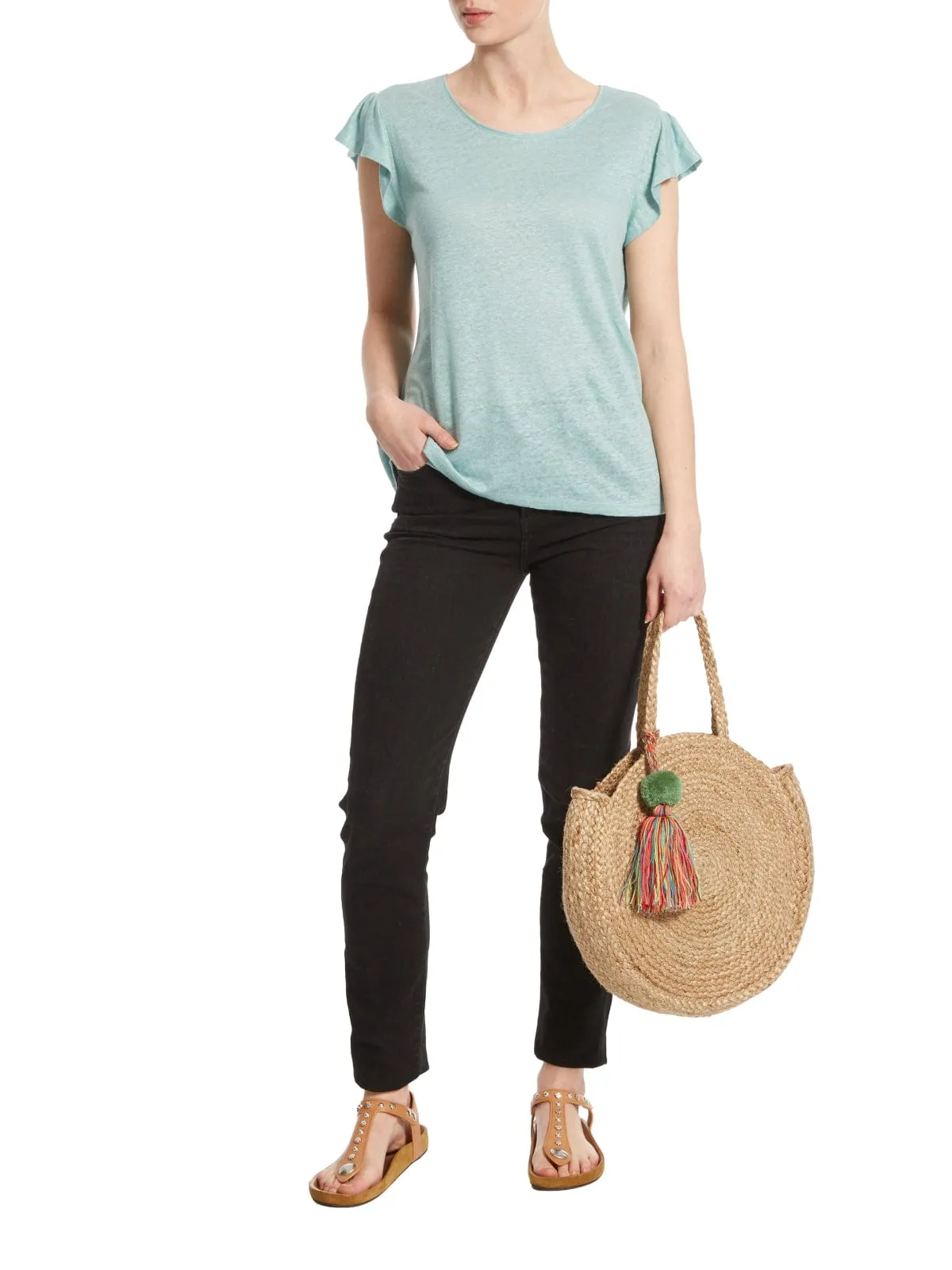 Rae Frill Sleeve Tee sold by iris product image thumbnail 2