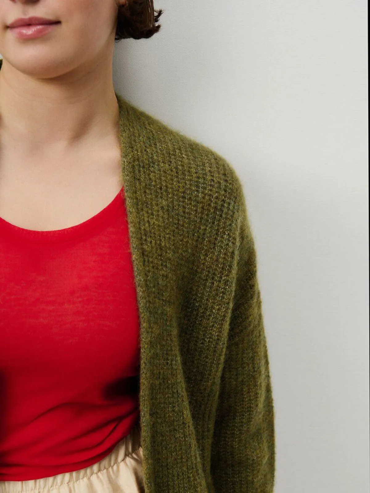 East Open Cardigan – Khaki sold by iris product image thumbnail 4