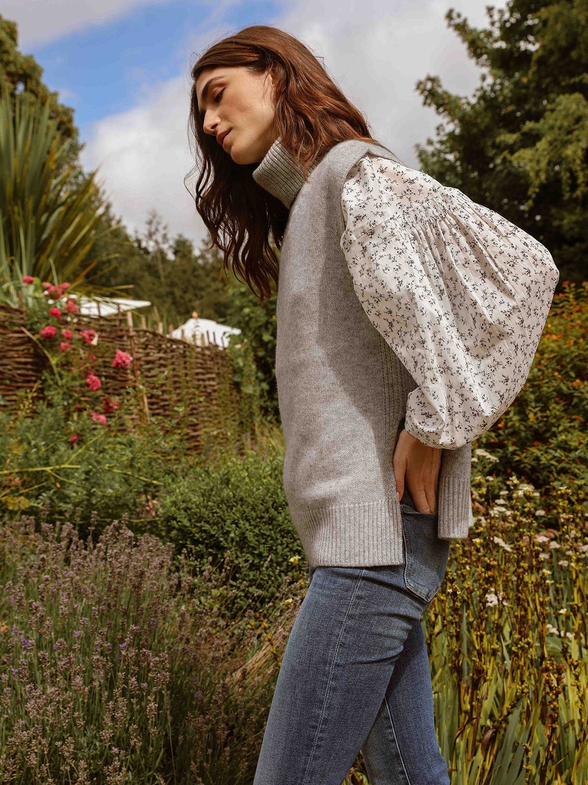 Ulla Roll Neck Grey Vest sold by iris product image thumbnail 3