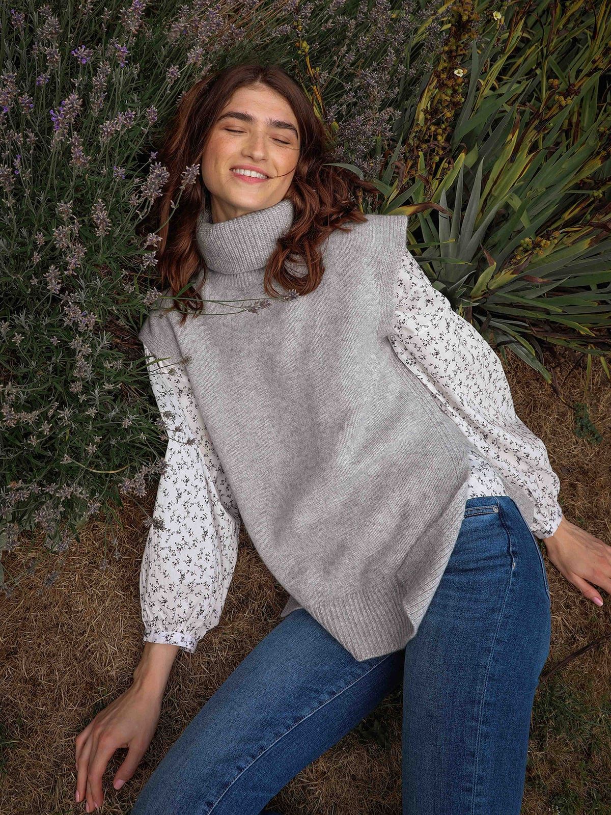 Ulla Roll Neck Grey Vest sold by iris product image thumbnail 4