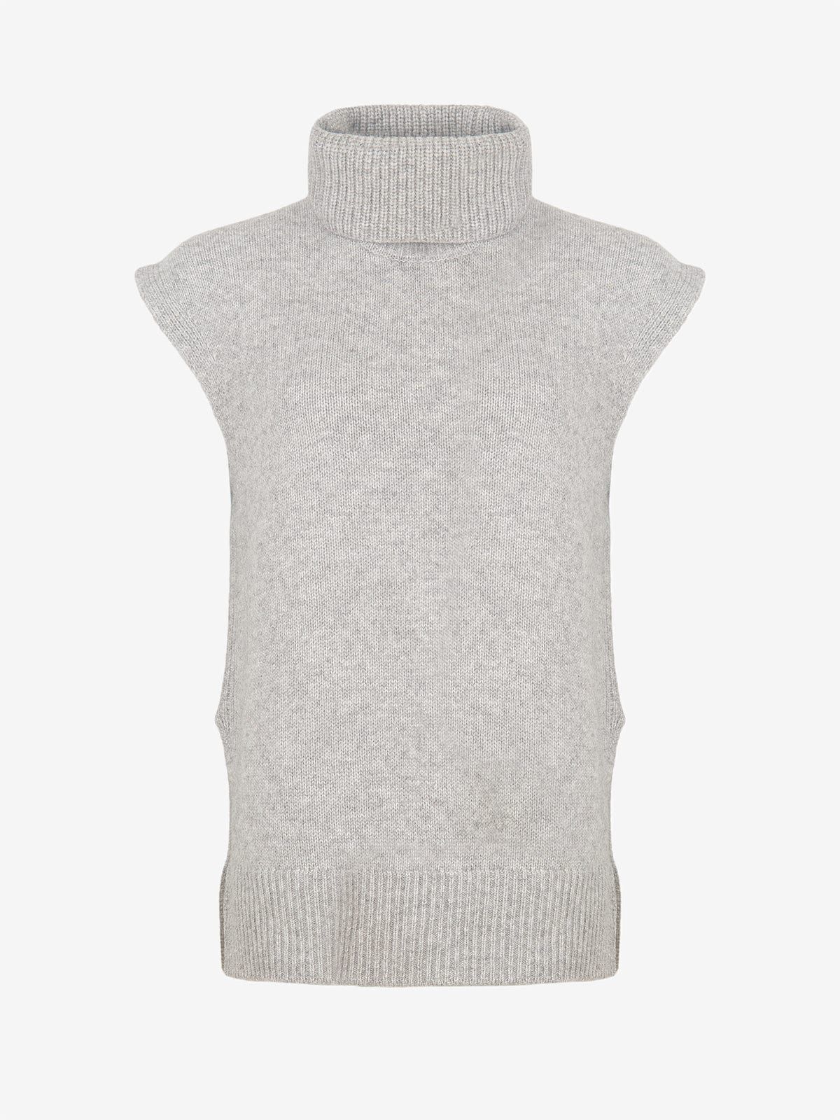 Ulla Roll Neck Grey Vest sold by iris
