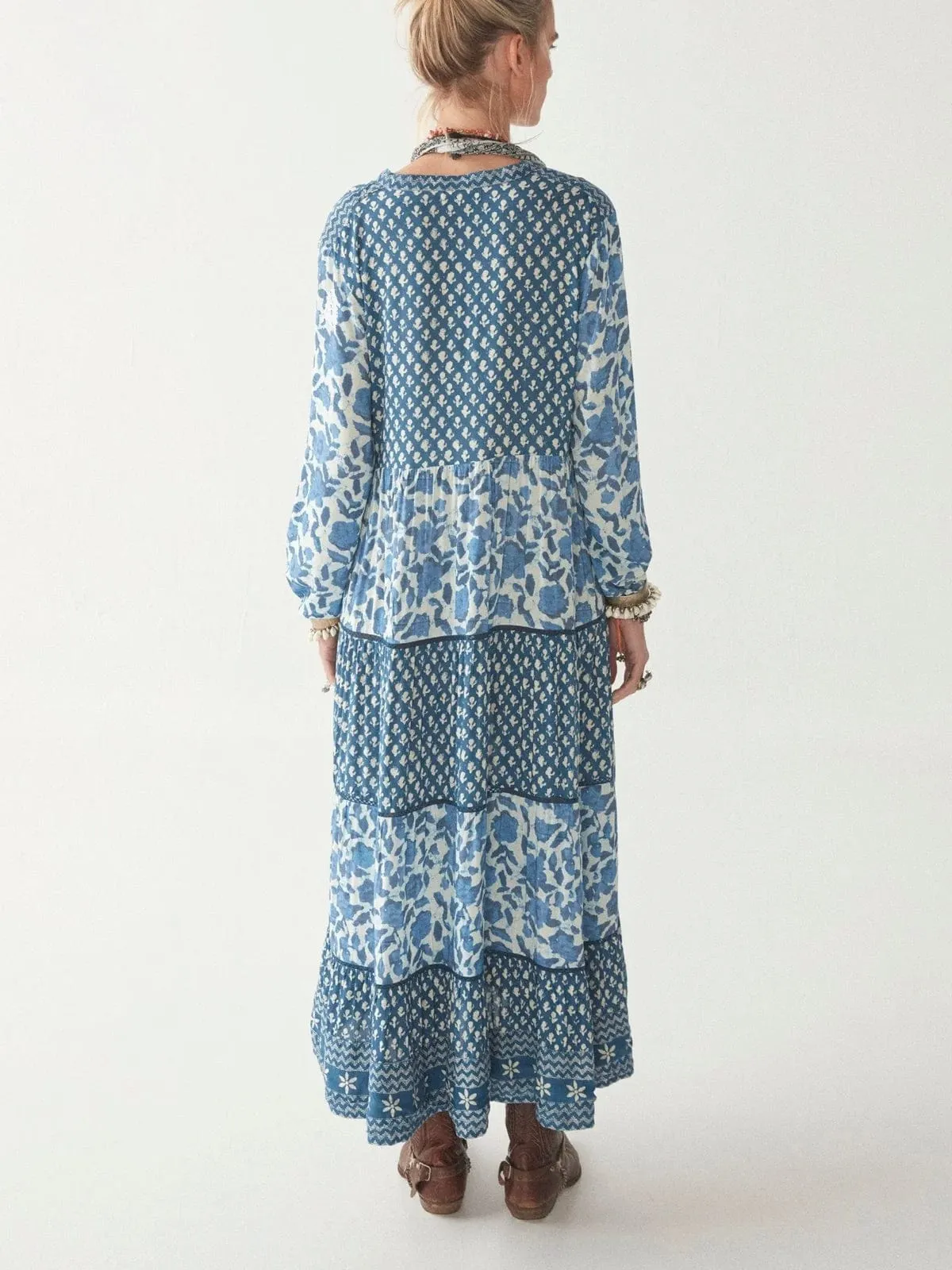 Lala Printed Dress - Blue sold by iris product image thumbnail 3