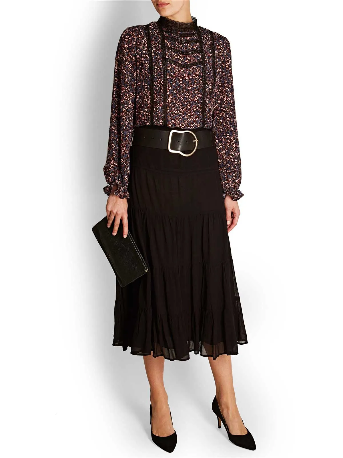 Jamie Midi Tiered Skirt sold by iris product image thumbnail 2